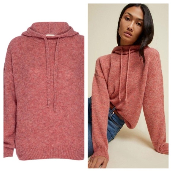 Nation LTD Sweaters - Nation LTD / Tessa Hoodie Knit Sweater alpaca geranium large L